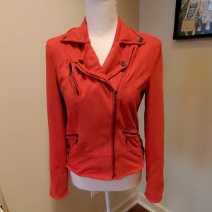 2/$15 🌈 Sexy Red Faux Suede Biker Jacket